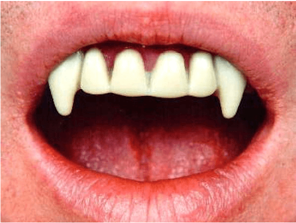 Vampire Fangs - Count Dracula Teeth Clipart (600x951), Png Download