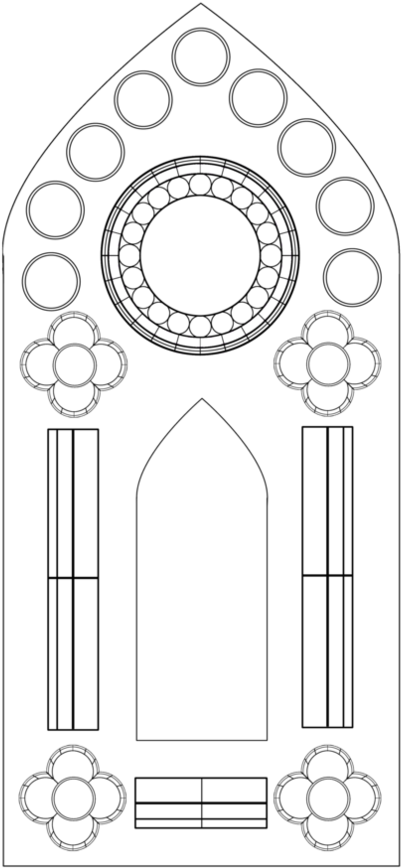 Stained Glass Window Template To Colour High Quality - Stained Glass Clipart (894x894), Png Download