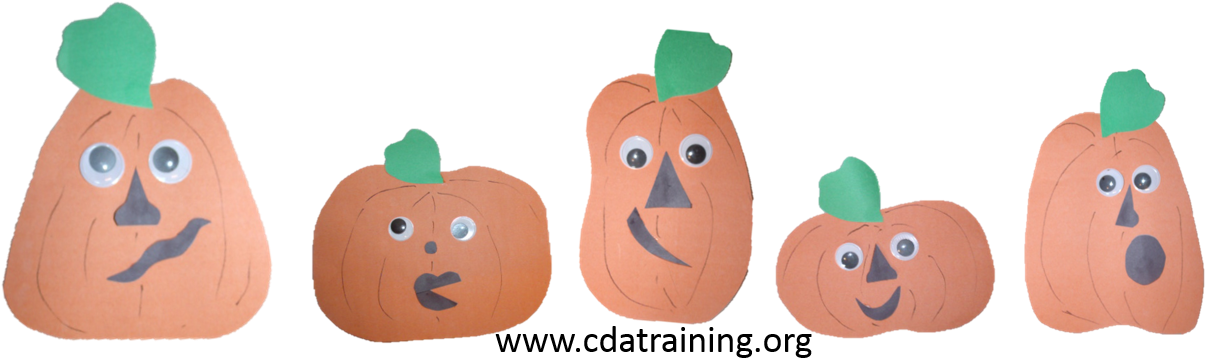 Cut Out 5 Pumpkins Of Different Shapes - Jack-o'-lantern Clipart (1267x412), Png Download