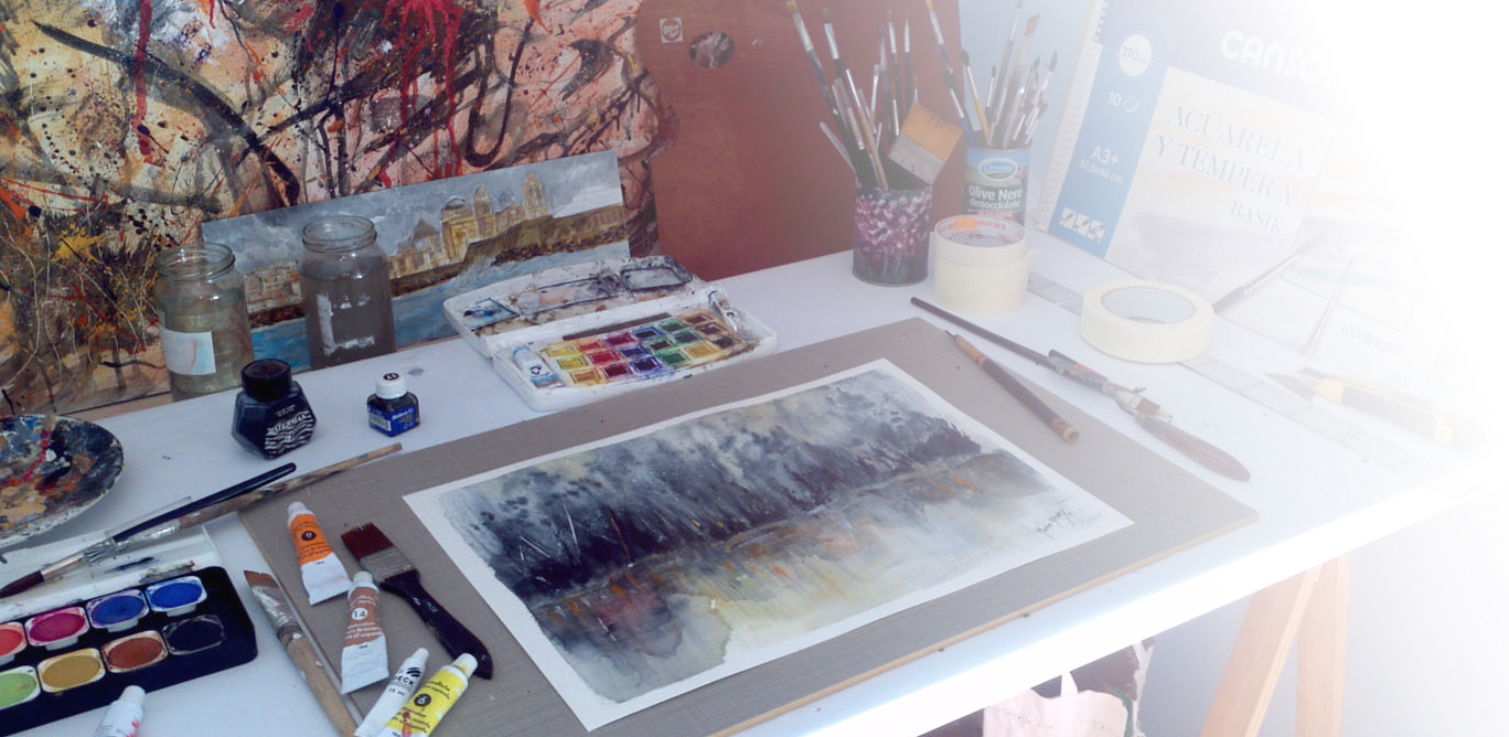 Acuarelas - Watercolor Paint Clipart (1368x668), Png Download