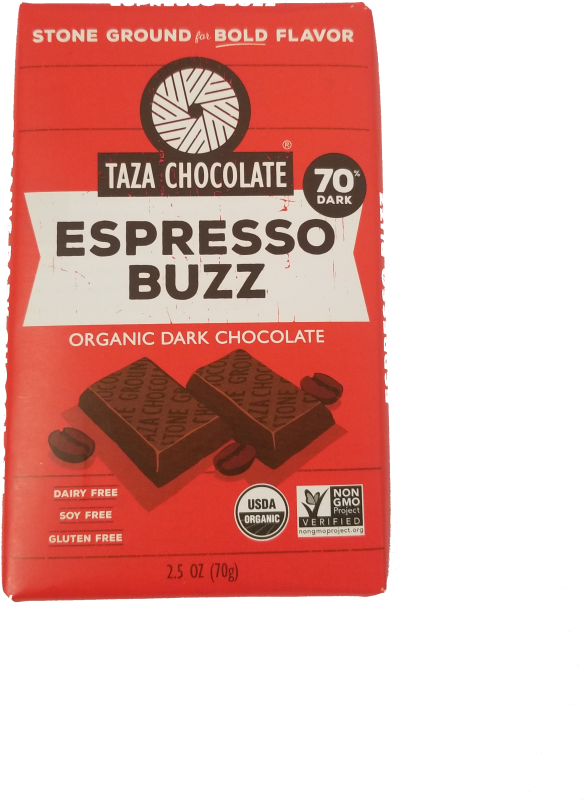 Taza Espresso Buzz 70% Dark Chocolate Bar - Dark Chocolate Cacao Bar Clipart (768x1024), Png Download