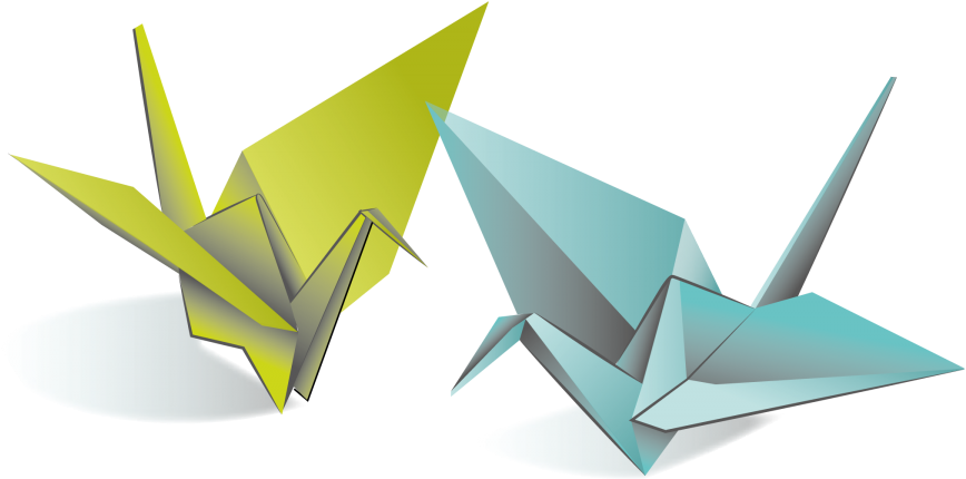 Making An Origami Paper Crane - Origami Clipart (900x463), Png Download