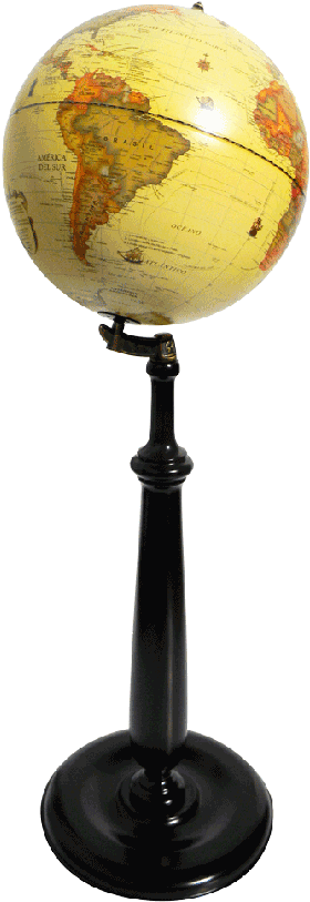 Obelic An Globo Terráqueo 30cm Ø Base De Madera Tallada - Globe Clipart (600x916), Png Download