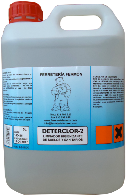 Deterclor-2 5l - Plastic Bottle Clipart (514x800), Png Download
