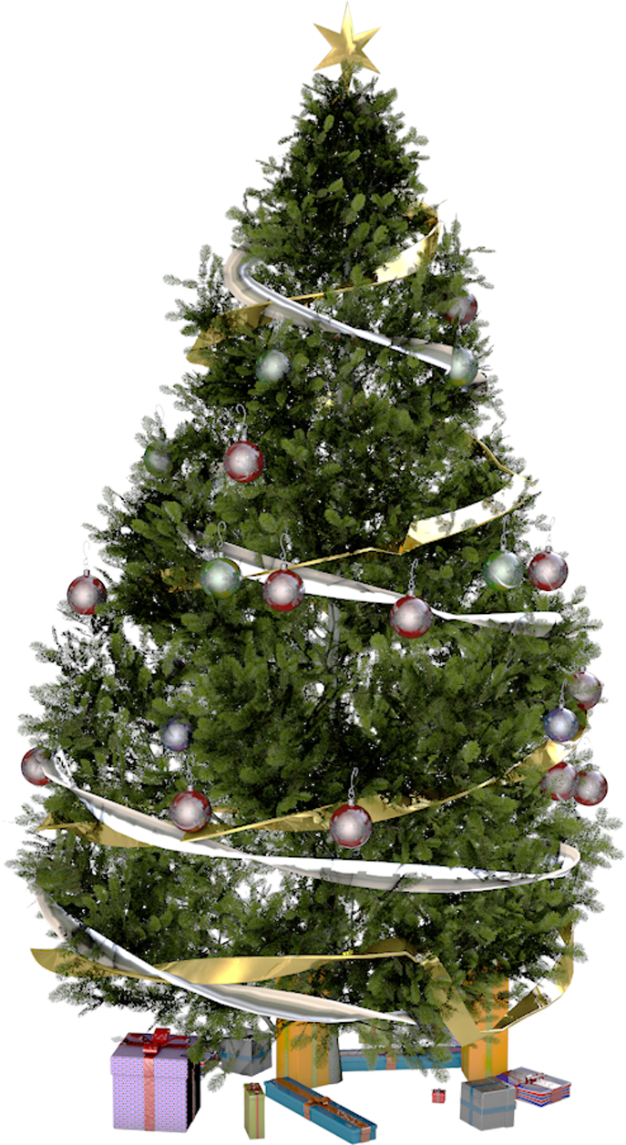 Christmas Tree Clipart (2000x1500), Png Download