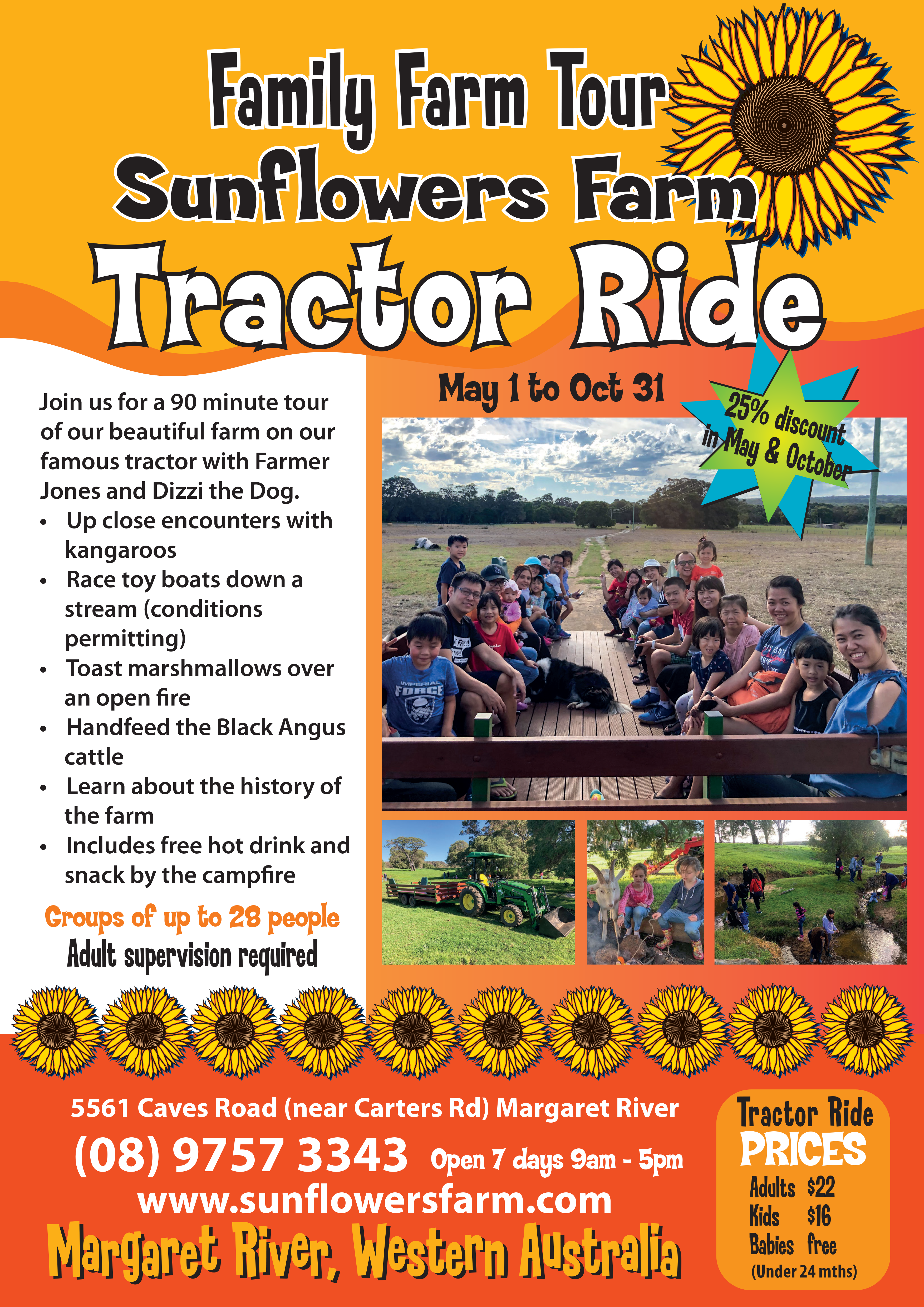 Sunflowers Animal Farm Tractor Rides Clipart (3508x4961), Png Download