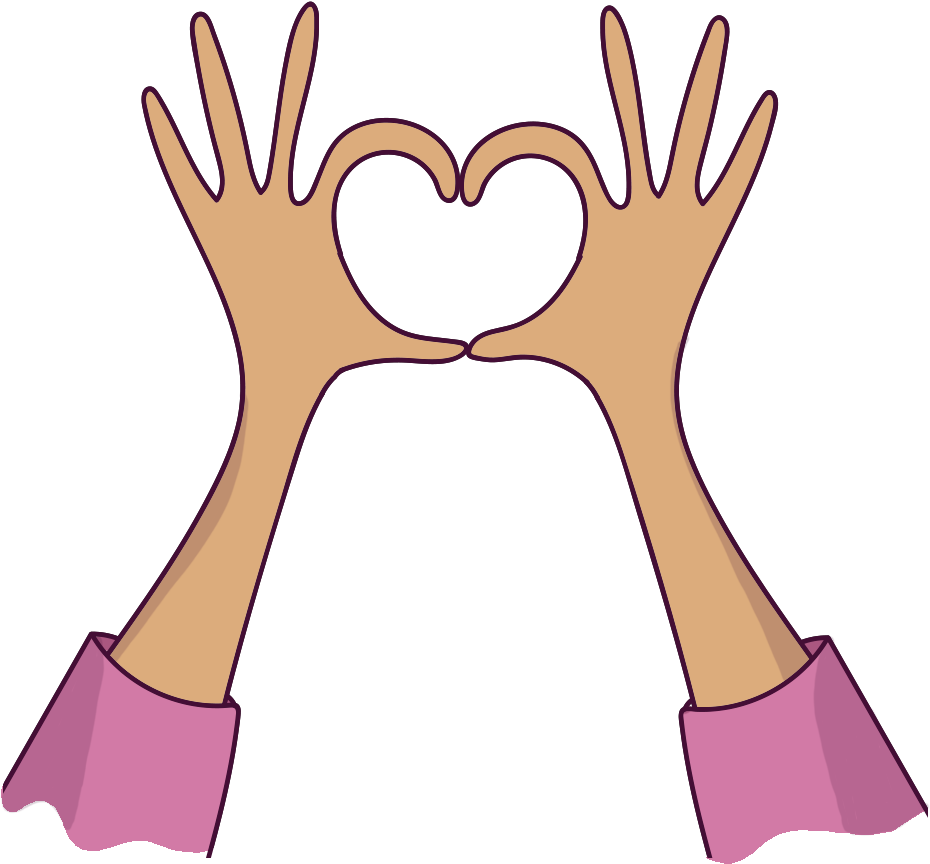 Hands Heart Thank You Clipart (1000x1000), Png Download