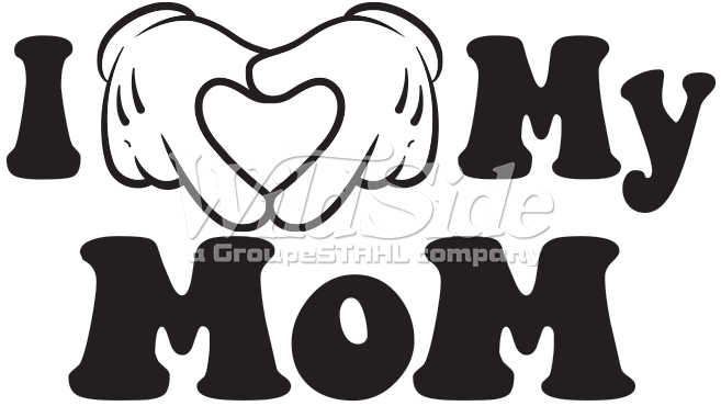 I My Mom - Love Mom T Shirt Clipart (675x675), Png Download
