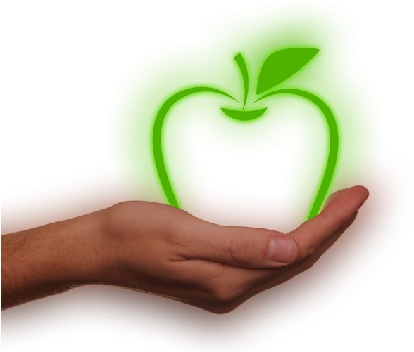 Color Palette Ideas From Green Hand Heart Image - Granny Smith Clipart (700x500), Png Download