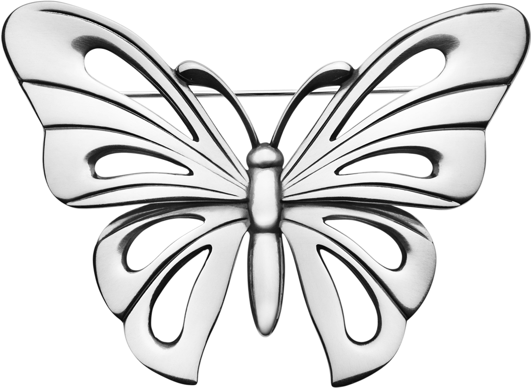 Steel Butterfly , Png Download Butterfly Silver Clipart Large Size