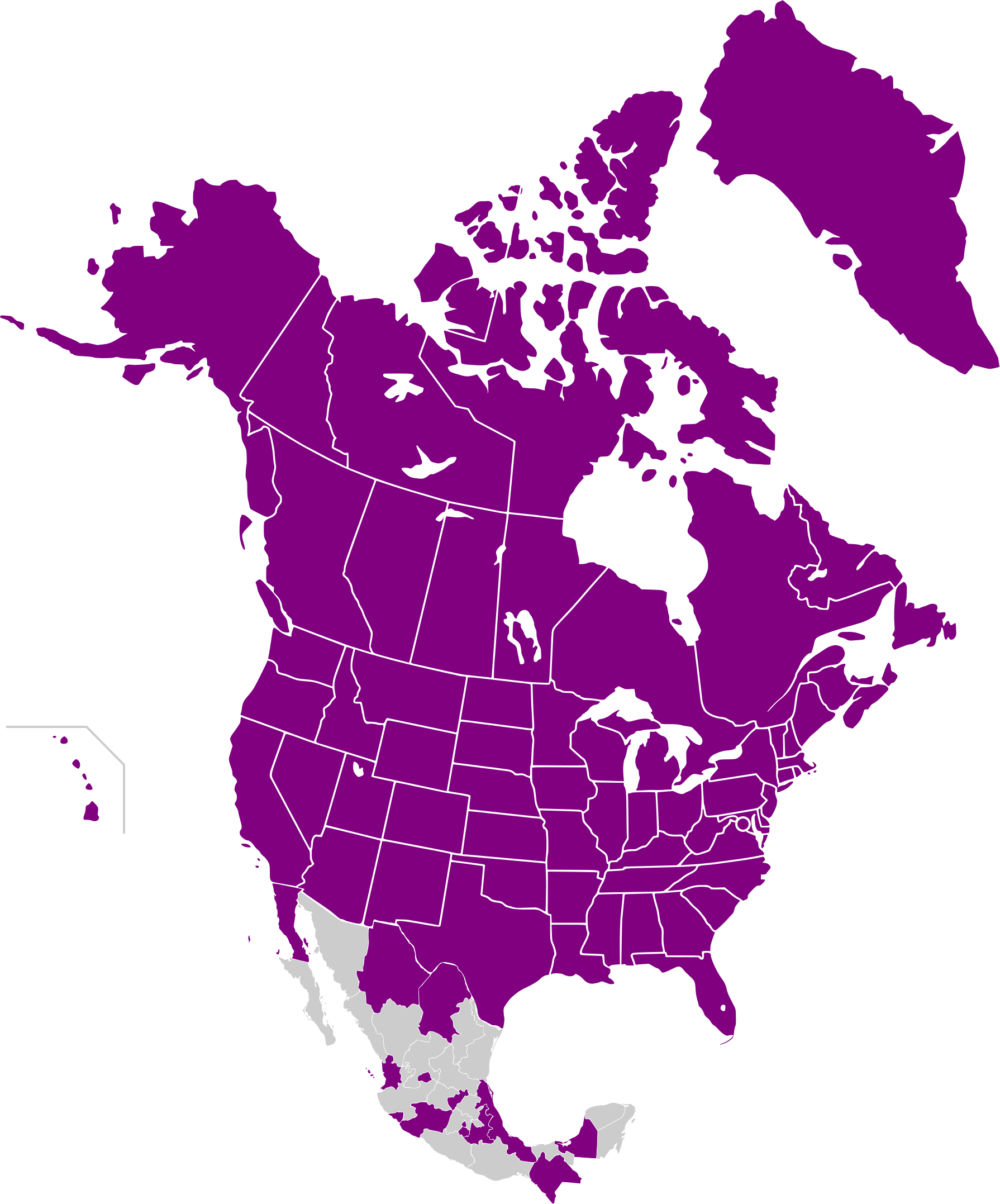 Same-sex Adoption Map North America - Alternative History Of America Maps Clipart (1790x2155), Png Download