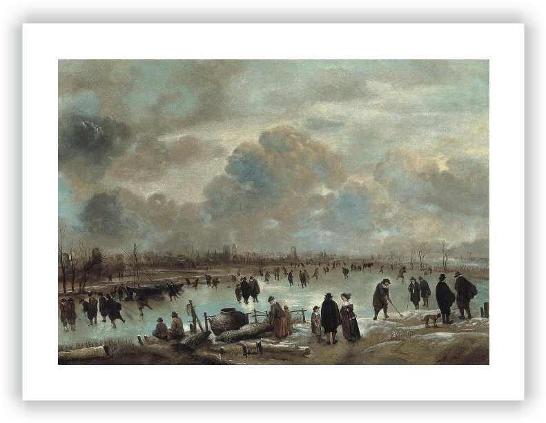 00349 Em B4 Fl 1 - Aert Van Der Neer Paisaje De Invierno Clipart (800x618), Png Download