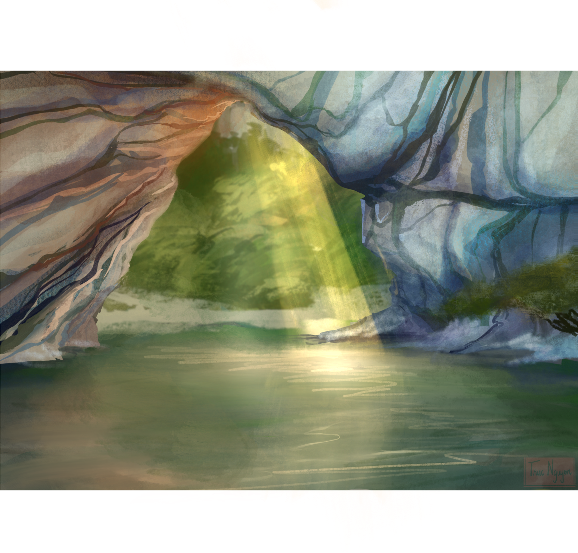 God Ray - Painting Clipart (1920x1920), Png Download