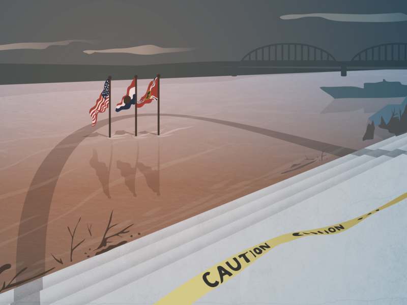 A Look Back At The Great Flood Of '93 - Flood Of 93 Missouri Clipart (800x600), Png Download