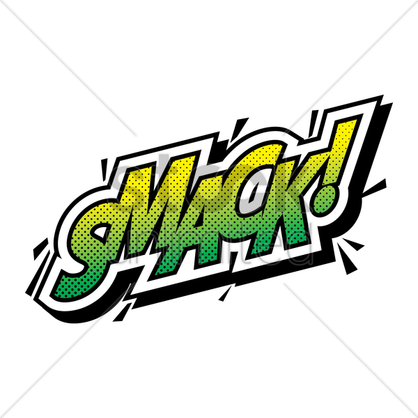 Comic Effect Smack V矢量图形 - Smack Comic Bubble Png Clipart (600x600), Png Download
