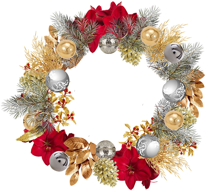 La Web Sobre La Magia De Las Coronas De Navidad Coronas - De Noël Libre De Droit Clipart (720x720), Png Download