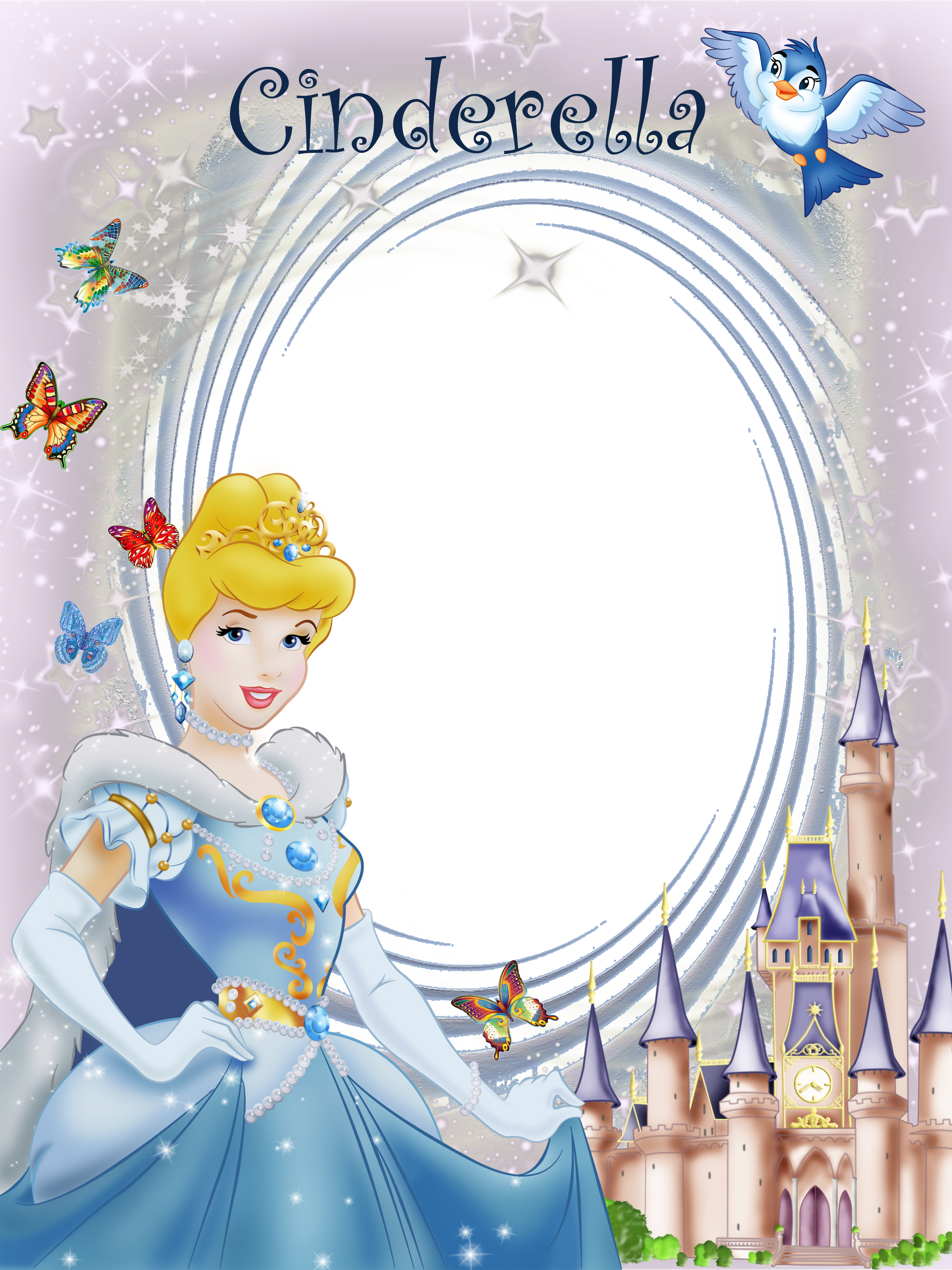 Frames Png Princesas Disney 6 Imagens Para Photoshop Clipart (2250x3000), Png Download