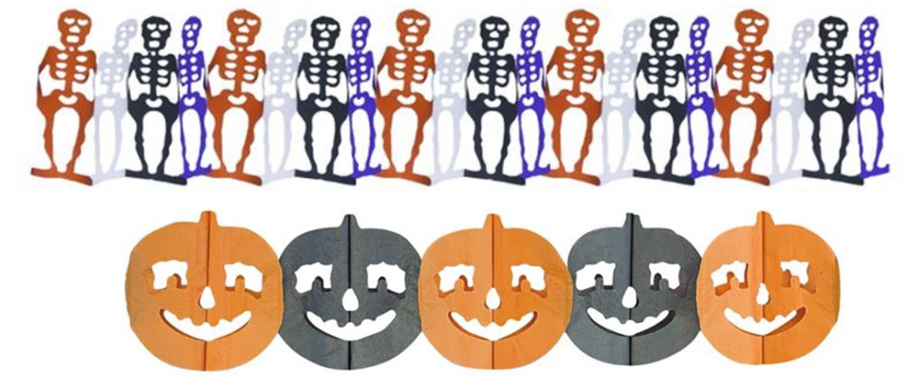 Guirnaldas De Halloween - Garland Clipart (1024x427), Png Download