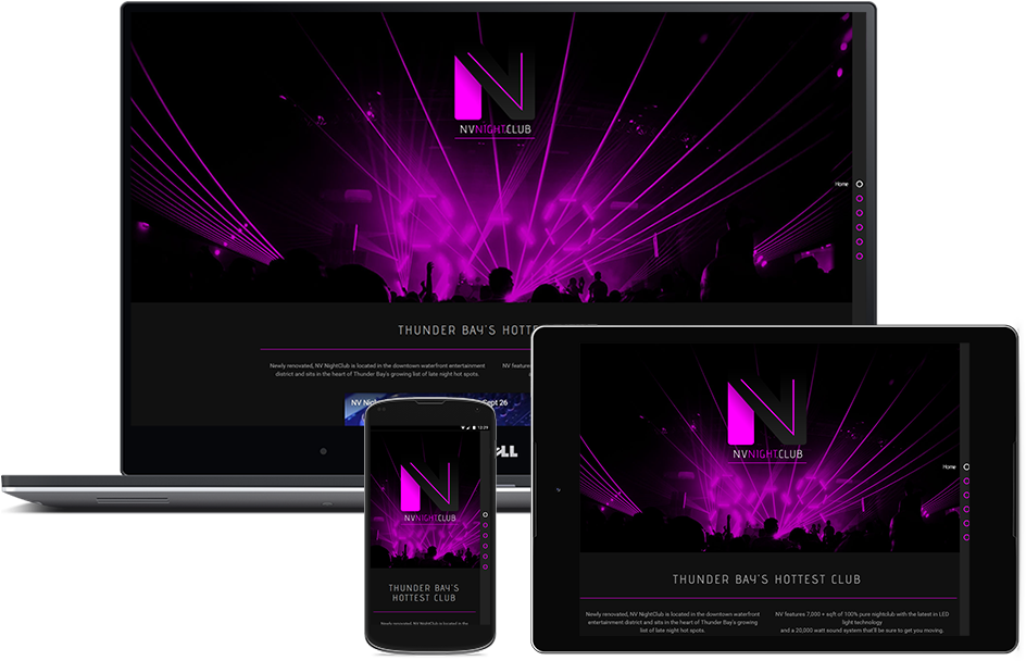 Nv Nightclub Responsive Website Design - Smartphone Clipart (1000x760), Png Download