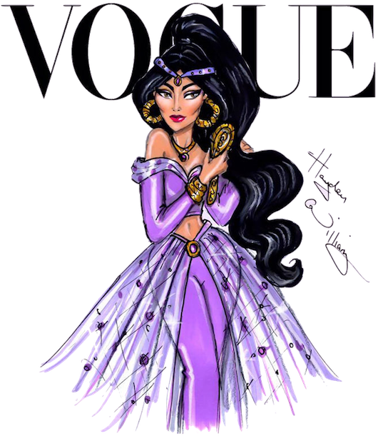 Princesas Vogue Png - Vogue Disney Princess Clipart (530x610), Png Download