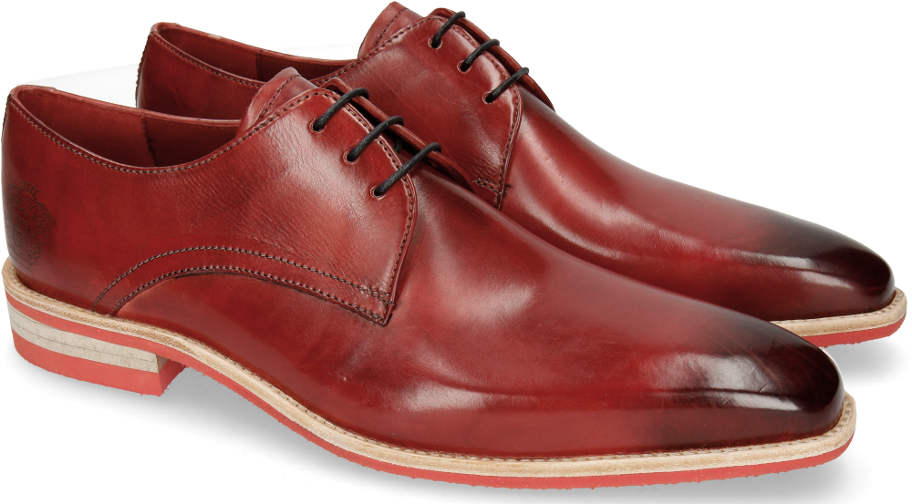 Derby Shoes Lance 24 Red Lasercut Crown - Melvin Hamilton Lance 24 Casual Shoes Clipart (1024x1024), Png Download