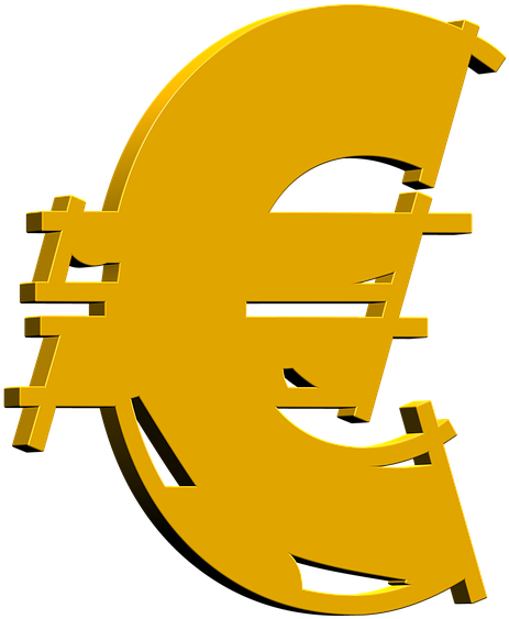 Euro Dinheiro Fundos Moeda Finanças Cifrão - Cifrao Euro Png Clipart (720x720), Png Download