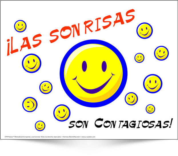 This Is The Spanish Version Of Poster Design - Sonrisas Clipart (650x670), Png Download