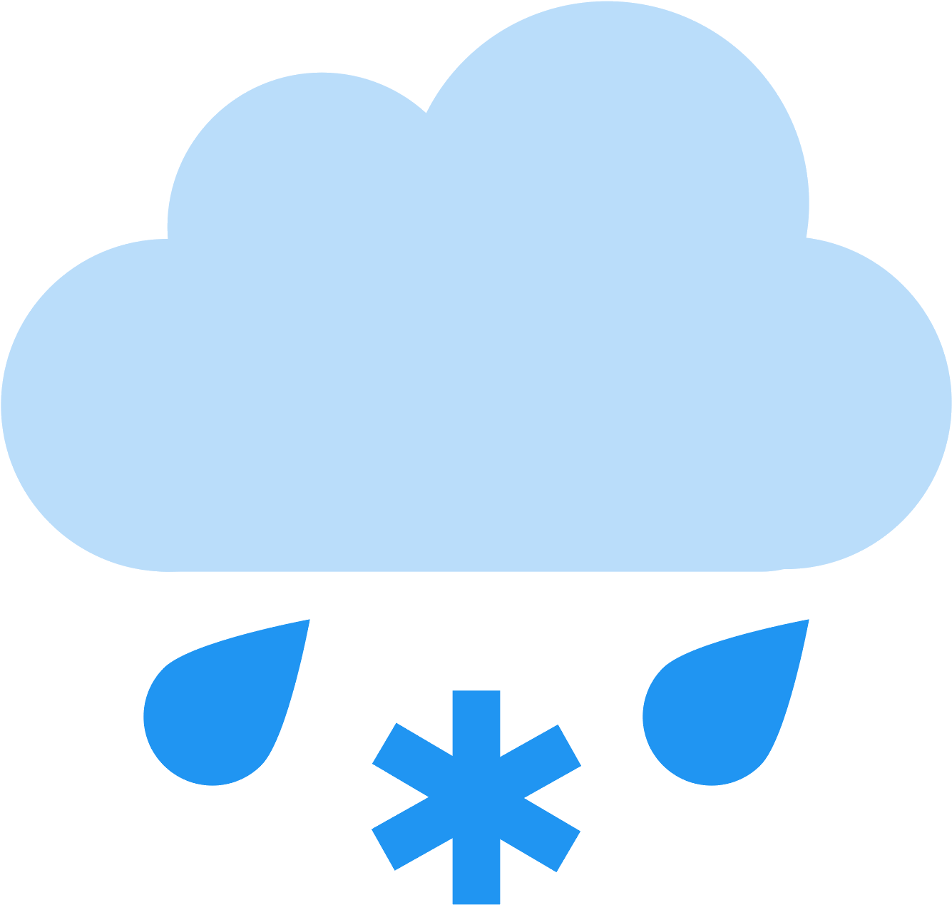 Clip Art Free Clouds Svg Flat Bottom - Icon Sleet Svg - Png Download (1600x1600), Png Download