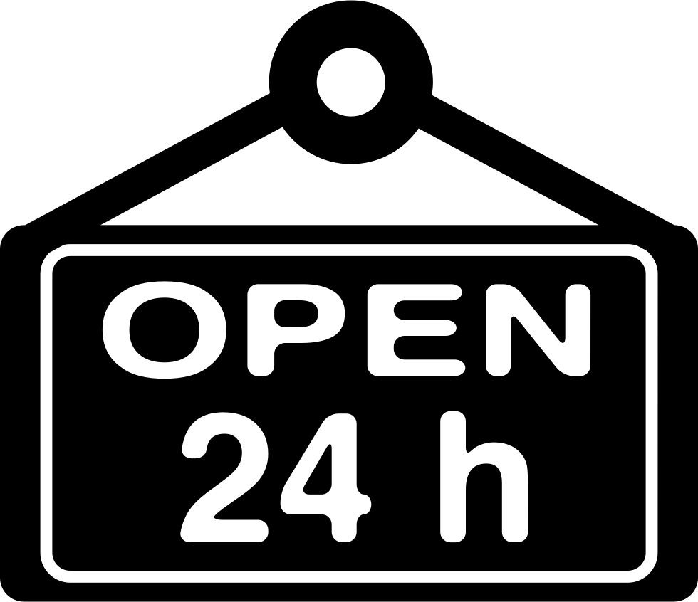 Open 24 Hours Png - Open 24 Hours Logo Clipart (980x846), Png Download