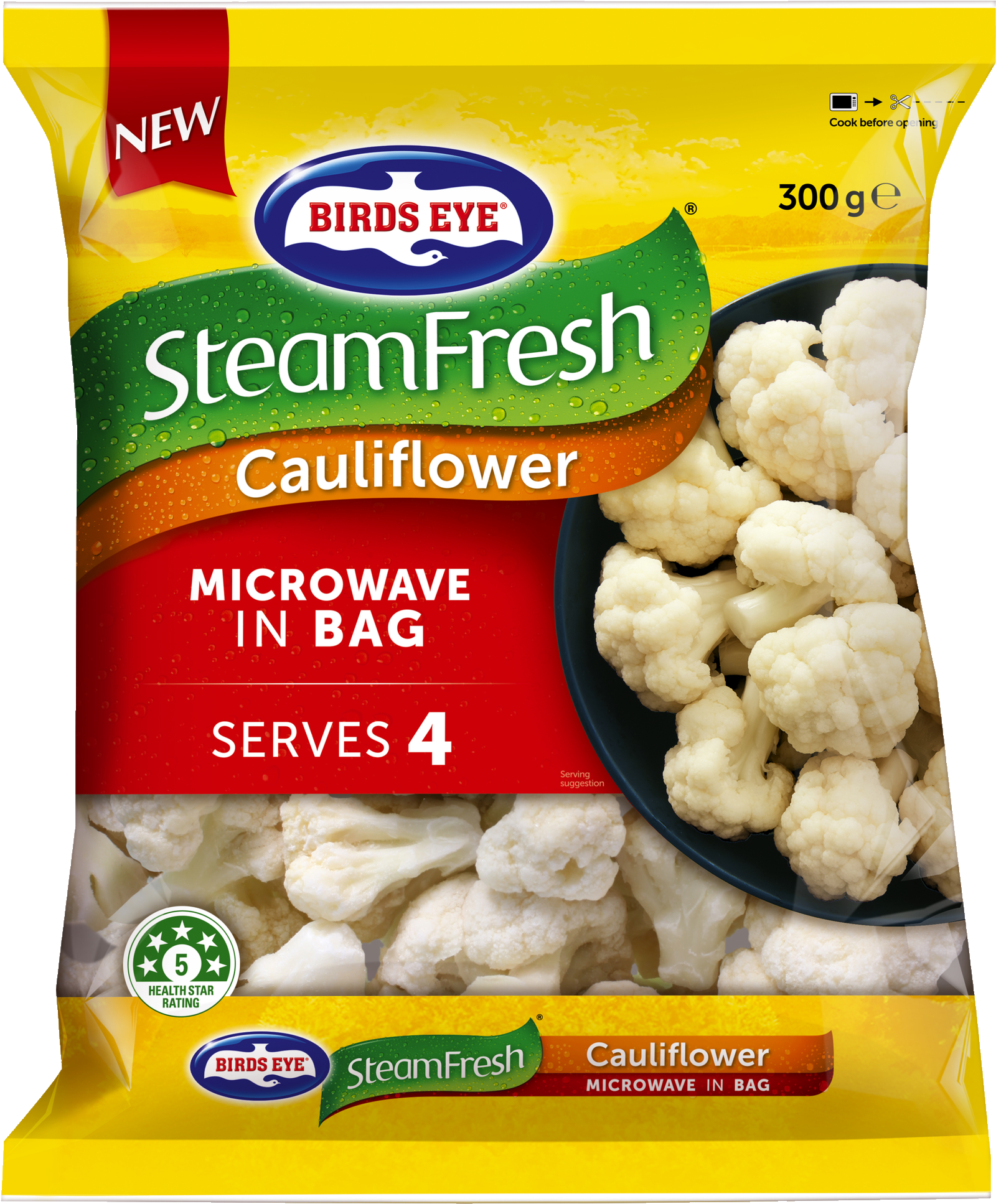 Steam Fresh Cauliflower 300g - Mc Coins Frozen Food Clipart (1667x2000), Png Download