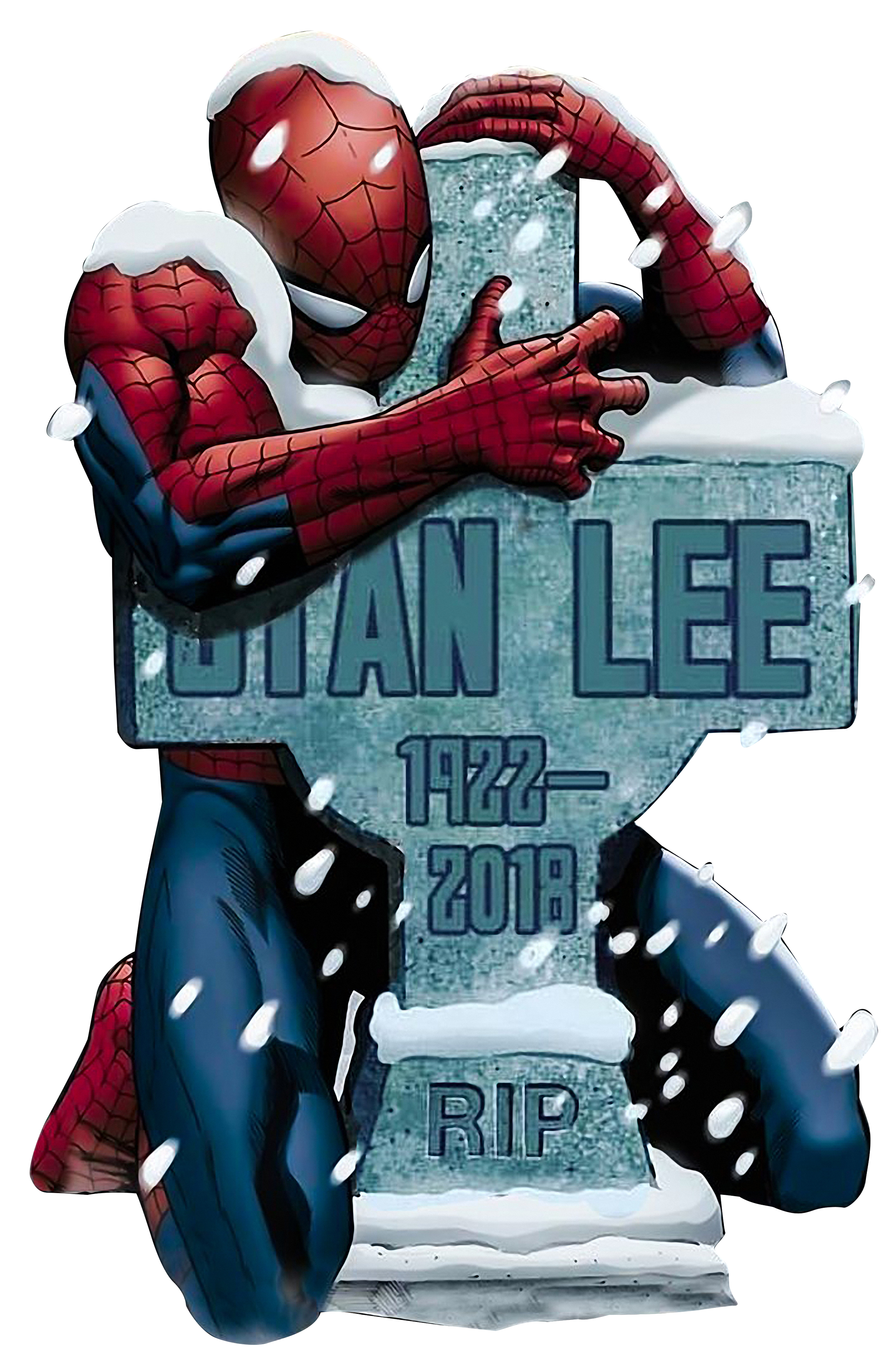 Rip Stan Lee Spiderman Clipart (2400x3200), Png Download