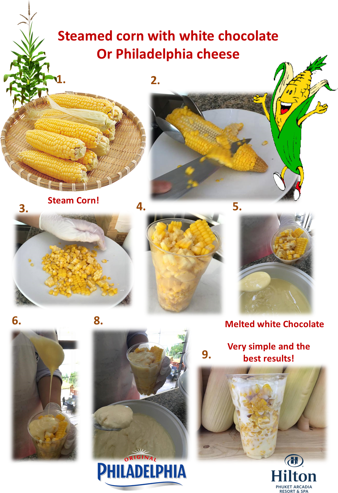 Steam Corn Menu - Hilton Hotels & Resorts Clipart (1121x1705), Png Download