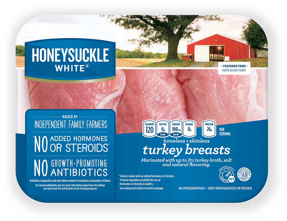 Boneless Turkey Breast Filets - Honeysuckle Turkey Breast Clipart (1024x840), Png Download