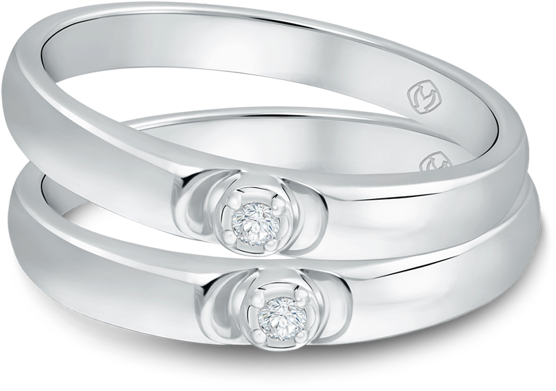 A Pair Of Wedding Rings With @0 - Engagement Ring Clipart (804x566), Png Download