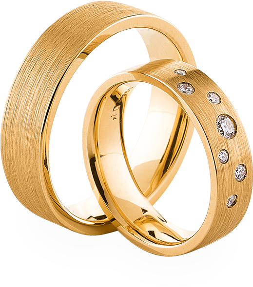Wedding Rings In 18k Yellow Gold - Wedding Ring Clipart (850x850), Png Download
