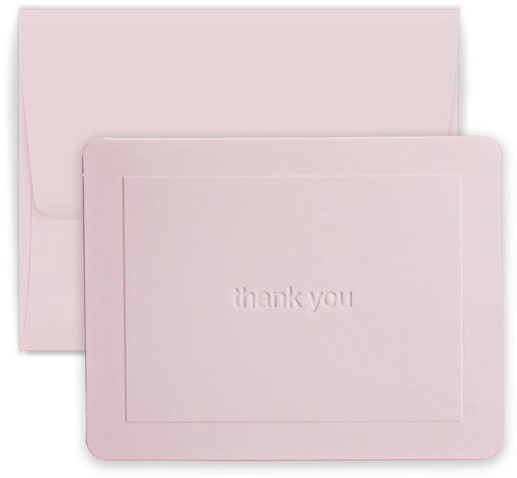 Pink Thank You Note - Ivory Clipart (801x801), Png Download