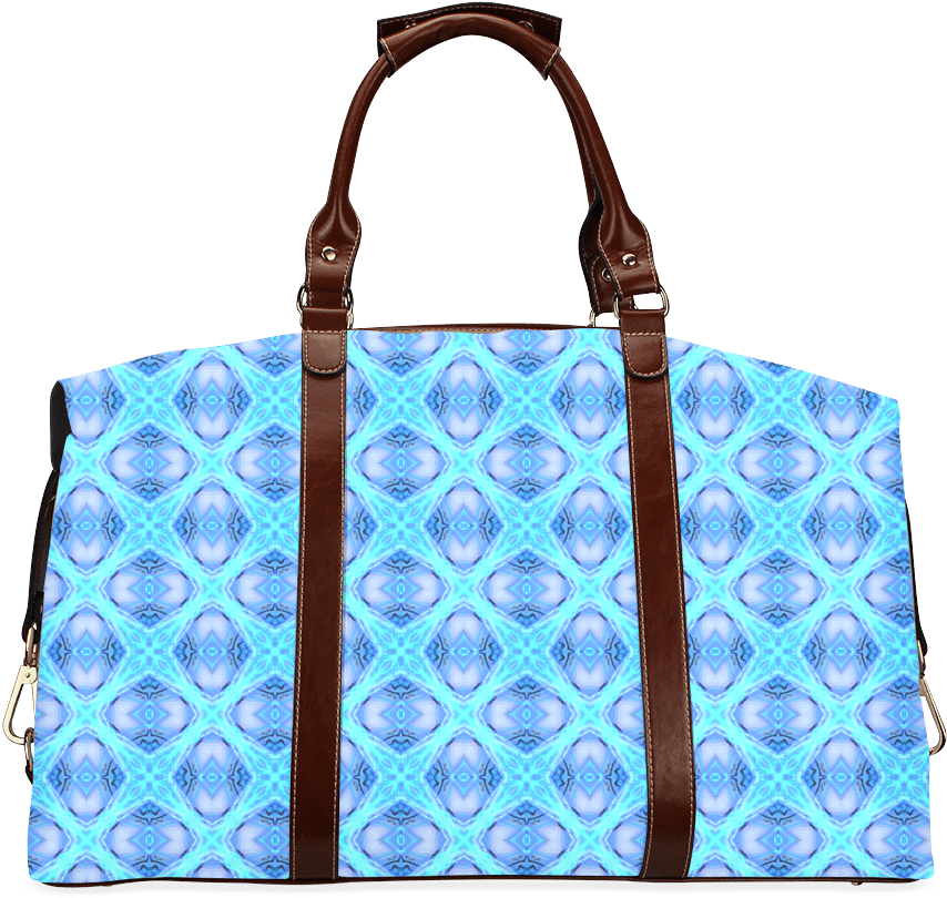 Abstract Circles Arches Lattice Aqua Blue Classic Travel - Yellow Submarine Duffle Bag Clipart (1000x1000), Png Download