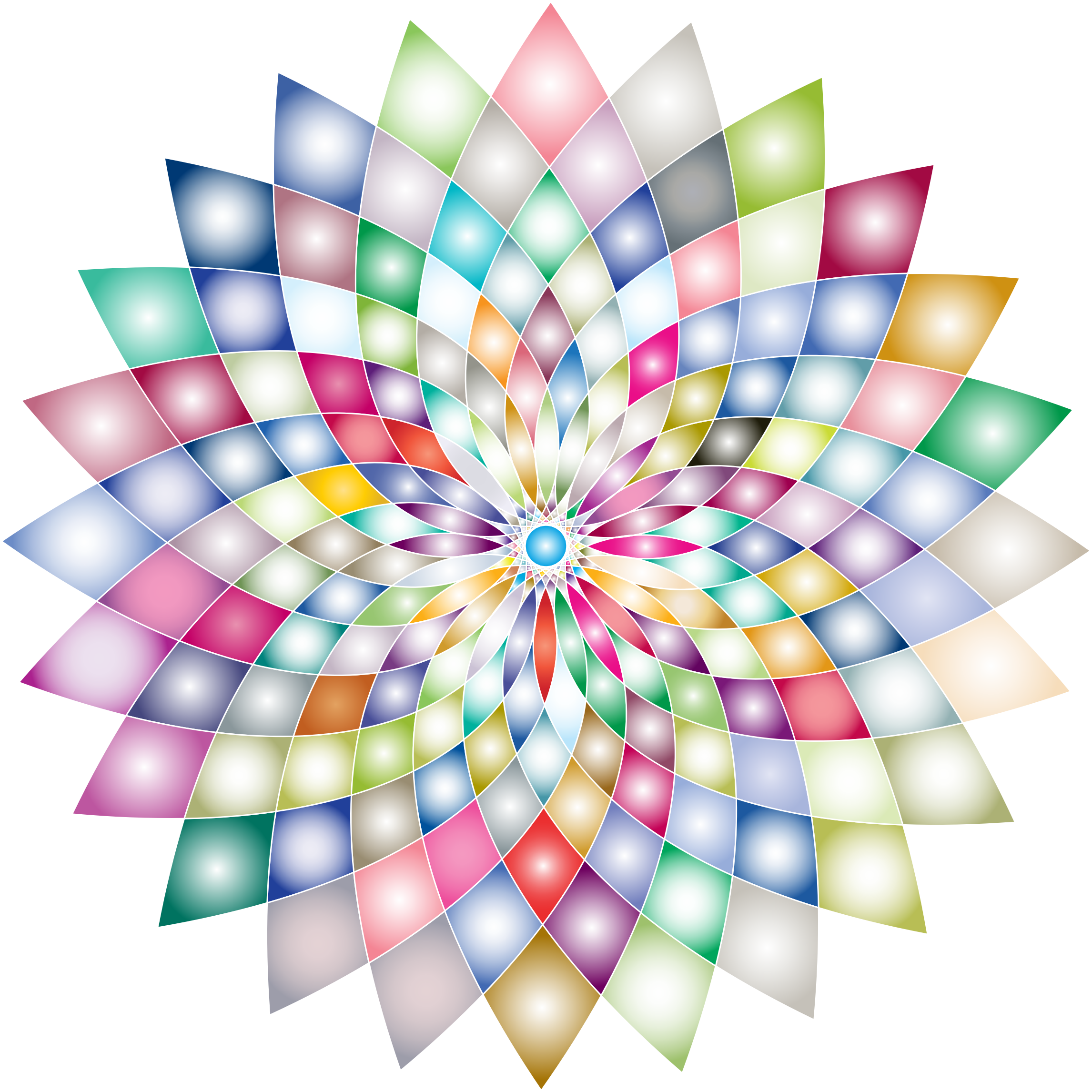 Prismatic Flower Line Ii Big Image Png Ⓒ - Abstract Flowers Graphic Design Png Clipart (2292x2292), Png Download