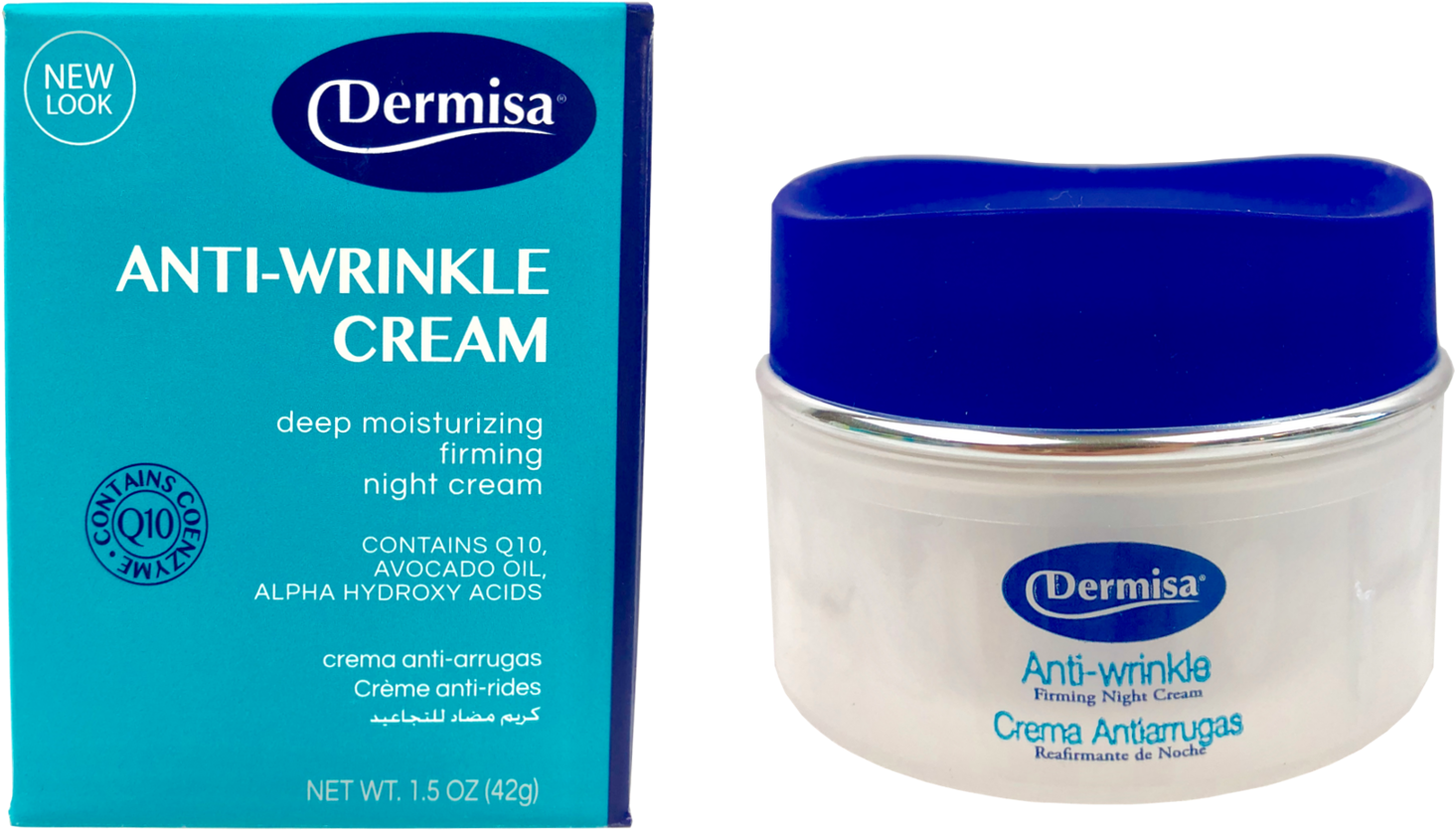 Dermisa Anti-wrinkle Cream, With Q10 Coenzyme - Dermisa Clipart (1465x835), Png Download