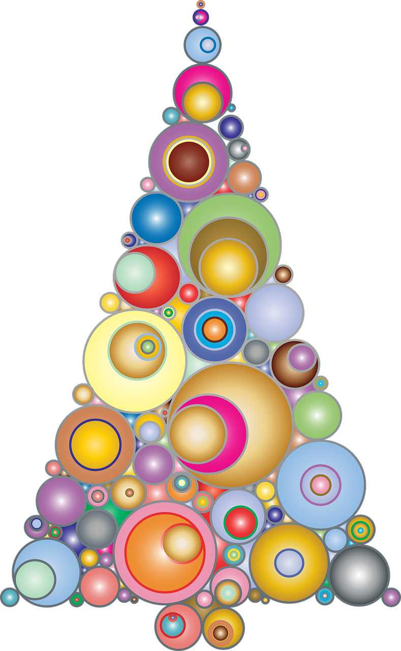 Transparent Abstract Christmas Tree Clipart (789x1280), Png Download