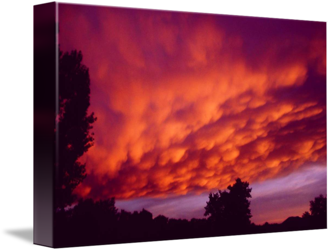 Drawing Cloud Sunset - Afterglow Clipart (650x492), Png Download