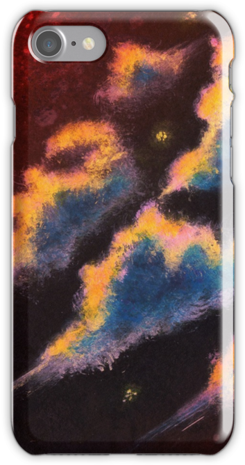Celestial Sunset Clouds Acrylic Painting By Anila Tac - Warriors Cats Phone Case Clipart (500x667), Png Download