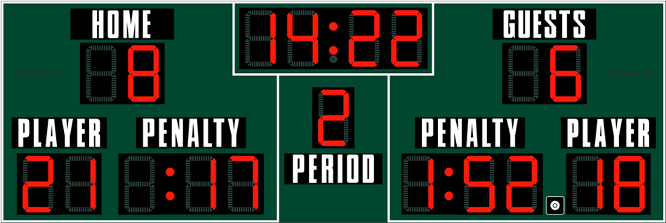 1348837571 5634-green - Football Scoreboard Clipart (1050x762), Png Download