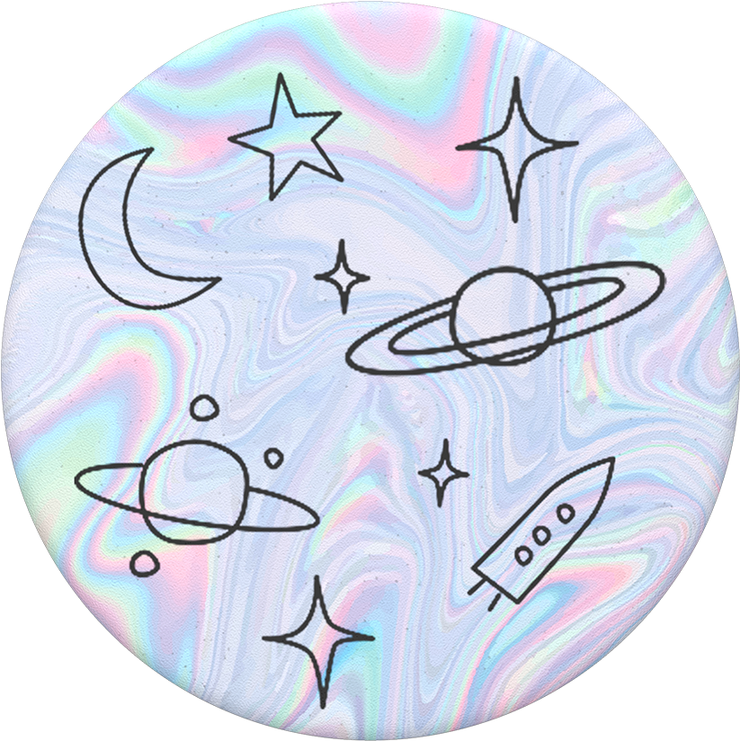 Space Doodle, Popsockets - Space Doodle Popsocket Clipart (1000x1000), Png Download