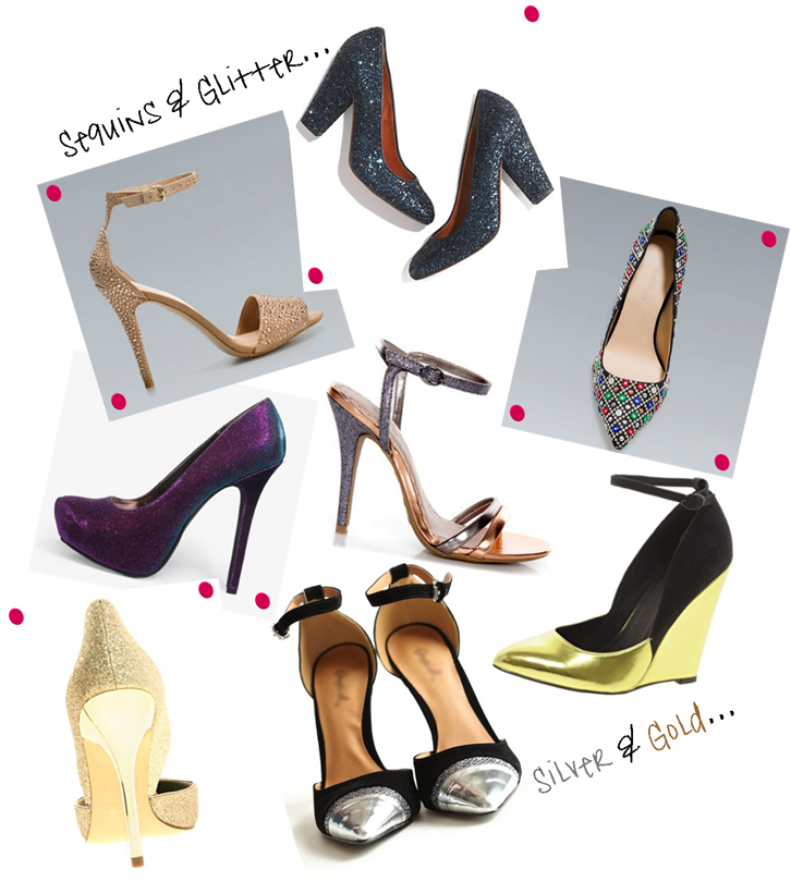 Sequins, Glitter, Silver, & Gold - Basic Pump Clipart (768x809), Png Download