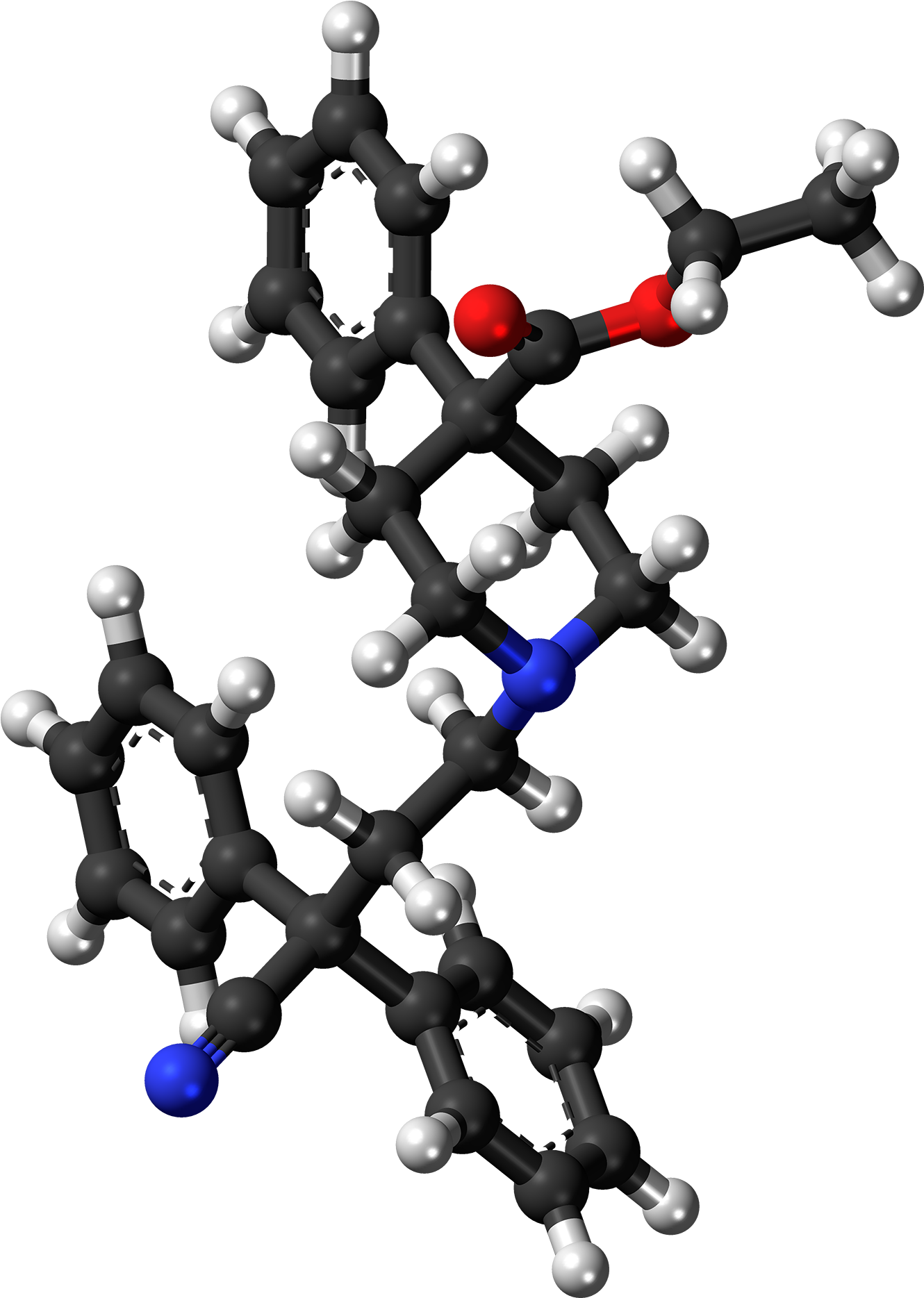 Diphenoxylate Molecule Ball Clipart (1461x2000), Png Download