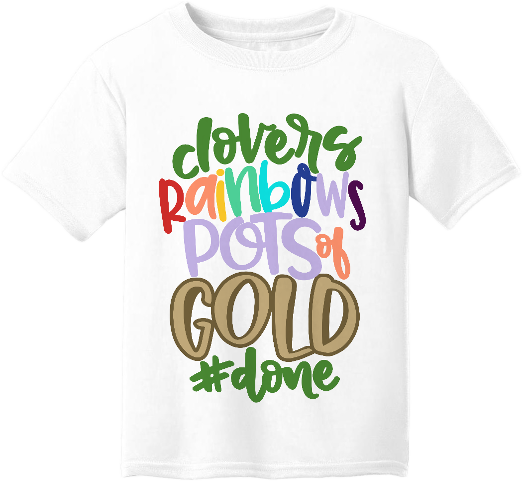 Clovers Rainbows Pots Of Gold - Just A Girl Who Loves Goats Clipart (1049x965), Png Download