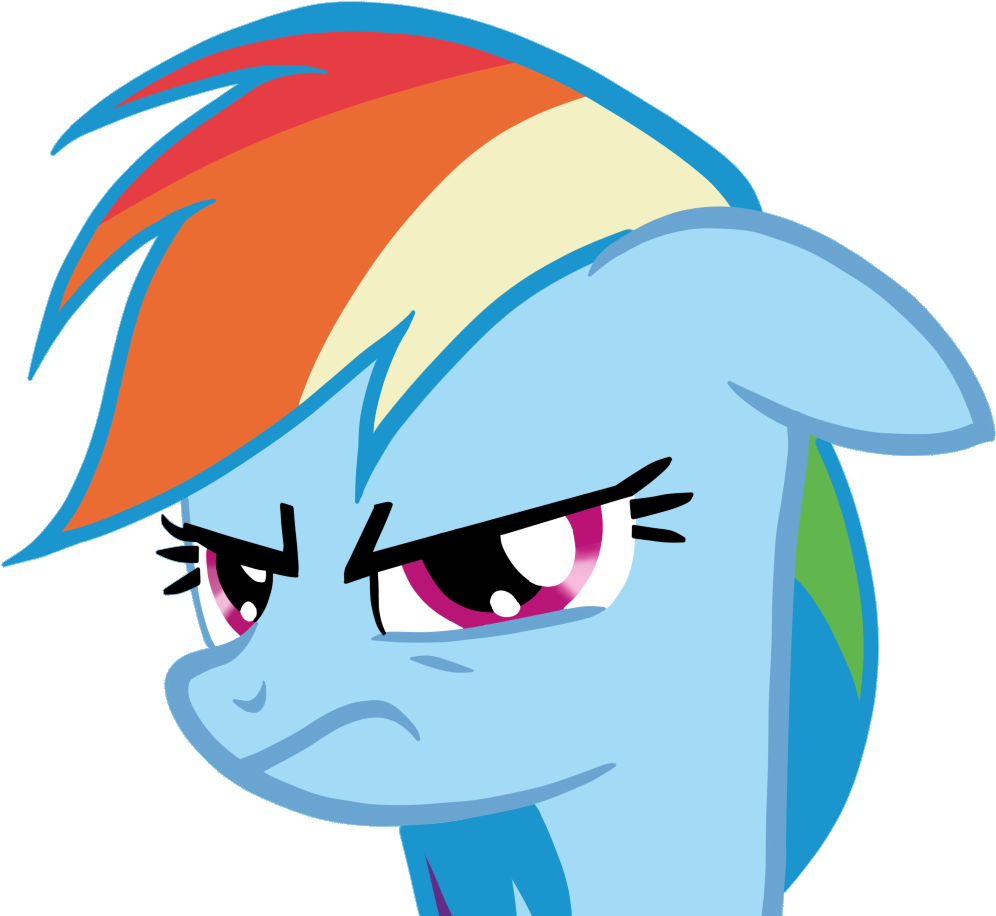 Angry Rainbow Dash ) - Cartoon Clipart (1920x954), Png Download