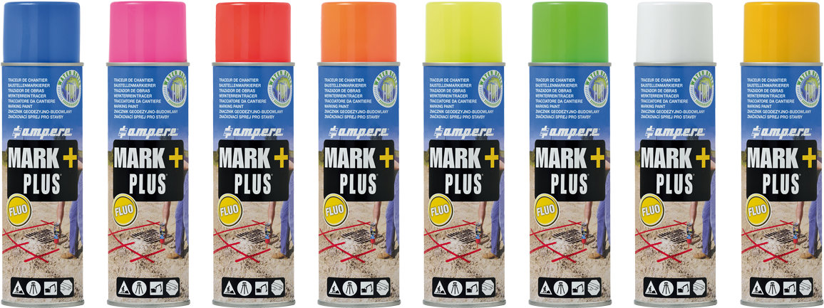 Marker Budowlany Mark Plus®fluo - Bottle Clipart (1164x485), Png Download