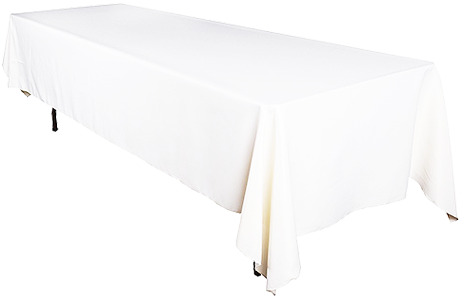 White Rectangular Table Cloth - Long Table White Table Cloth Clipart (700x475), Png Download
